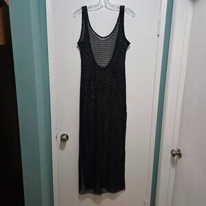 Gigi C Dani Lace Maxi Dress Coverup. Scoopneck with low back. Black. Sz S. NWT